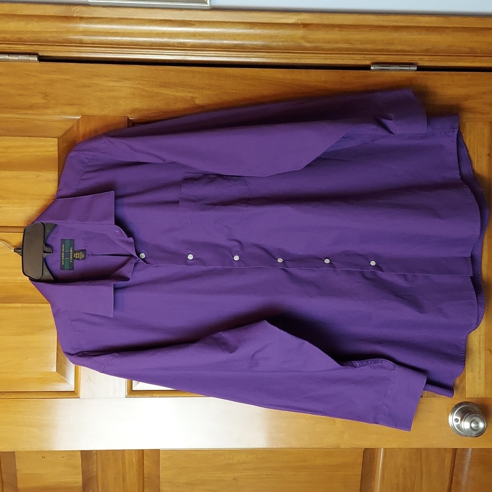 Alexander Julian Colours Vibrant Dark Purple Dress Shirt, Size 2XL, Like New!